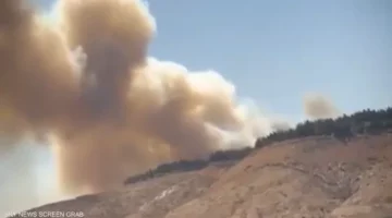 اندلاع حريق ضخم قرب قصر الشعب في دمشق والدفاع المدني يعلن صعوبة السيطرة